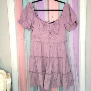 Lavender tiered mini dress NWOT